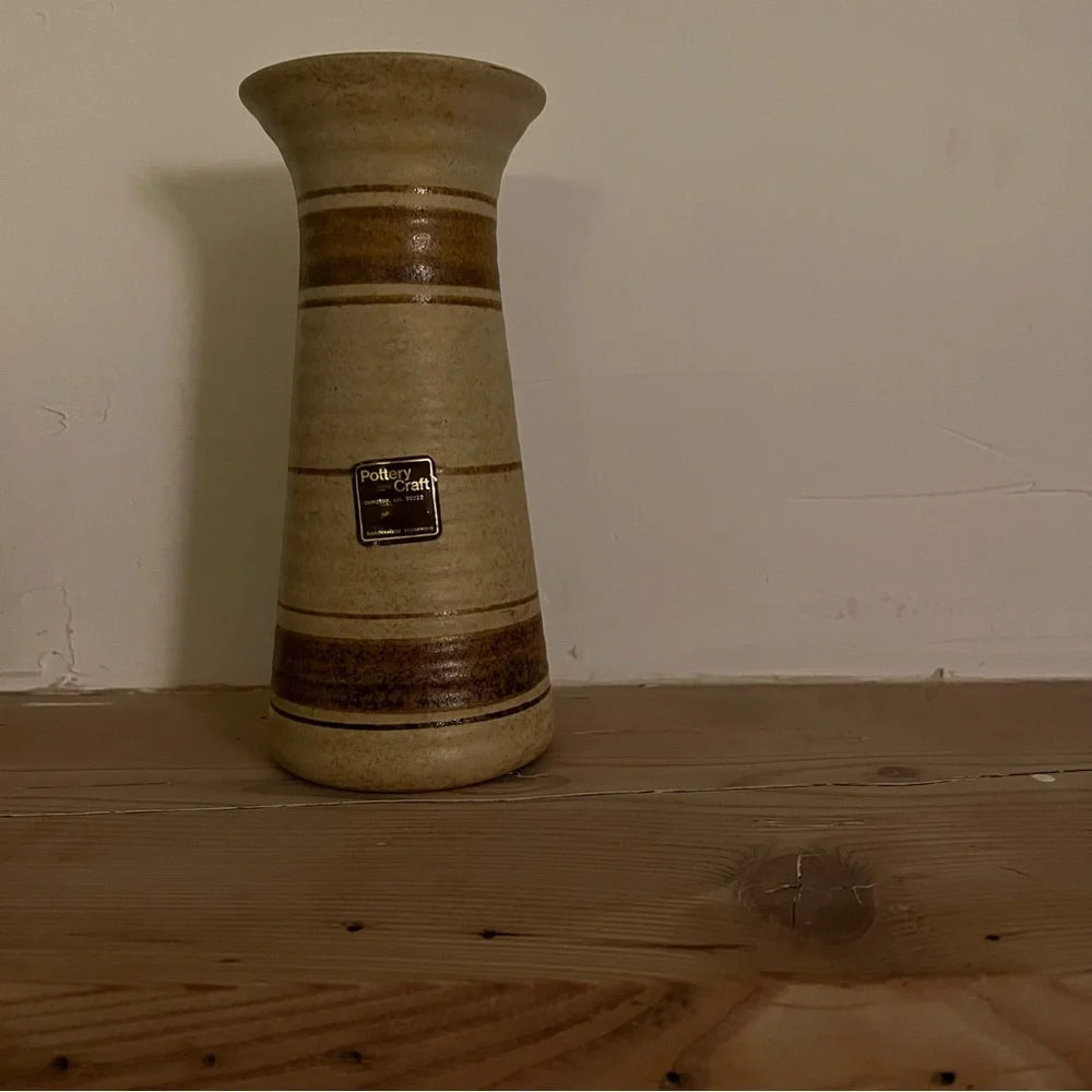 Vintage POTTERY CRAFT USA Stoneware VASE 8.5